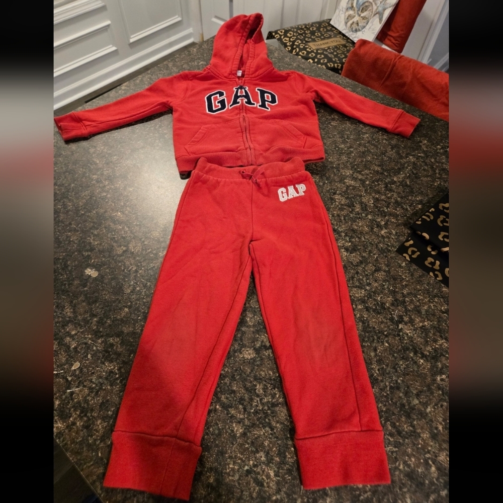 Gap Baby GAP SIZE 4 PANTS AND Zipper Hoodie Red